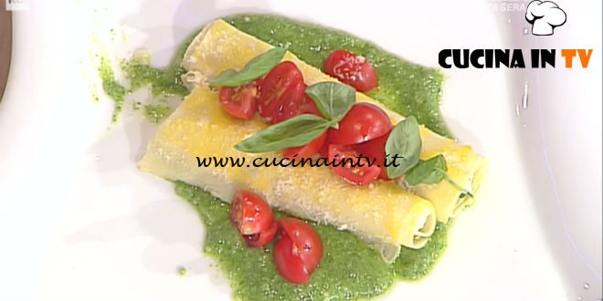 La Prova del Cuoco - Cannelloni di ricotta e pesto al basilico ricetta Marco Bottega