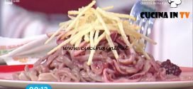 La Prova del Cuoco - Tagliatelle con more totanetti e chips di patate croccanti ricetta Renato Salvatori