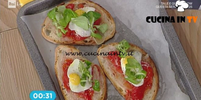 La Prova del Cuoco - Bruschetta all'amatriciana ricetta Roberto Valbuzzi