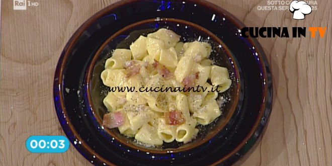 La Prova del Cuoco - Mezze maniche alla carbonara ricetta Cesare Marretti