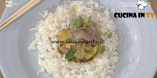 La Prova del Cuoco - Straccetti di manzo al curry e riso basmati ricetta Roberto Valbuzzi