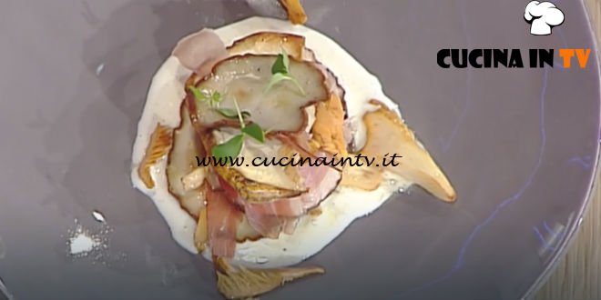 La Prova del Cuoco - Torretta di funghi porcini e speck con crema al taleggio ricetta Roberto Valbuzzi
