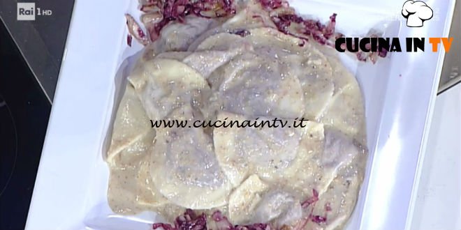 La Prova del Cuoco - Tortelli bianchi al radicchio con pesto di noci e gorgonzola ricetta Daniele Persegani