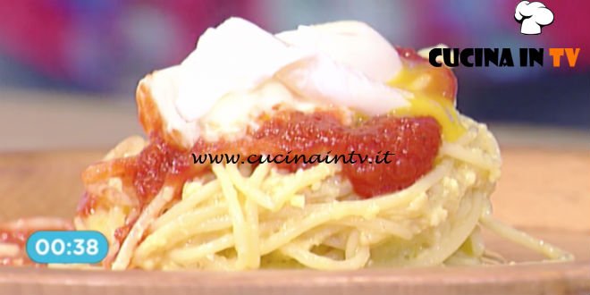 La Prova del Cuoco - Frittata di spaghetti con salsa di pomodori e squacquerone ricetta Cesare Marretti