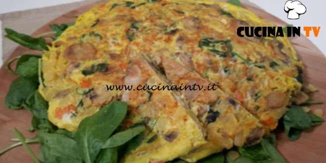 Cotto e mangiato - Frittata patate funghi e spinacini ricetta Tessa Gelisio