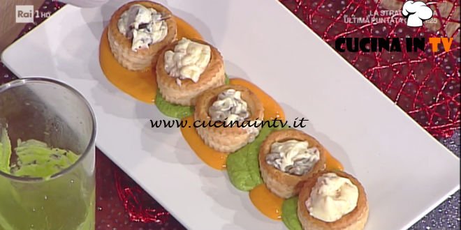 La Prova del Cuoco - Vol au vent al salmone su crema di piselli ricetta Cristian Bertol