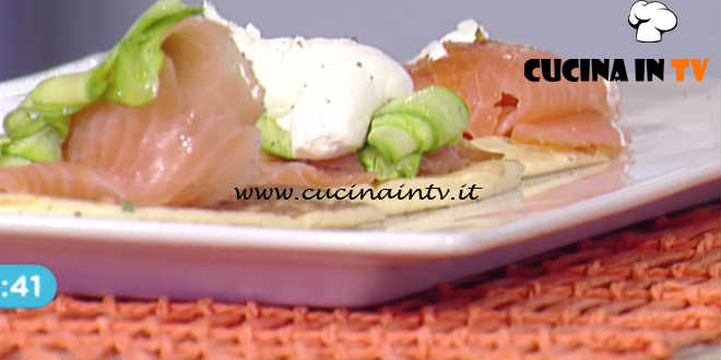 La Prova del Cuoco - Pancake con salmone robiola e zucchine ricetta Mauro Improta