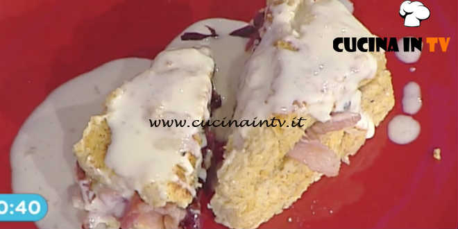 La Prova del Cuoco - Tramezzino di polenta con fontina bacon e radicchio ricetta Francesca Marsetti
