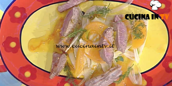 La Prova del Cuoco - Tournedos all'arancia con insalatina di finocchi allegri ricetta Cesare Marretti