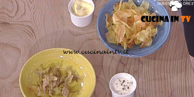 La Prova del Cuoco - Chips di patate rosse americane e viola con salsa piccante ricetta Gian Piero Fava