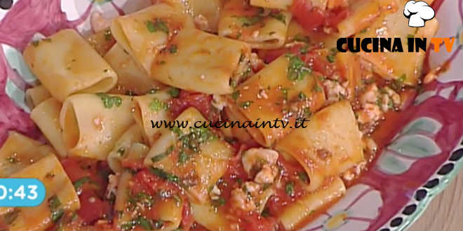 La Prova del Cuoco - Paccheri con marinara di gamberi ricetta Cesare Marretti