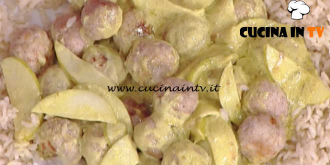 La Prova del Cuoco - Polpette al curry mele e riso pilaf ricetta Anna Moroni