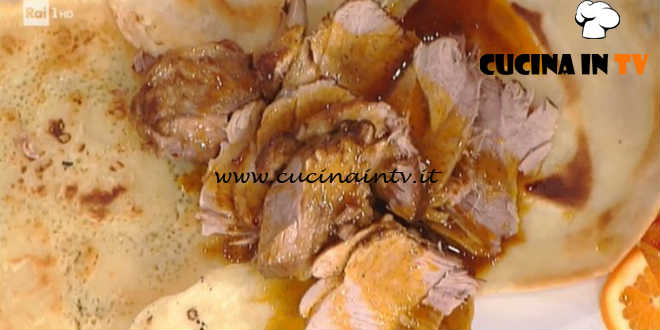 La Prova del Cuoco - Spalla di maiale alla birra e arancia con burtlena ricetta Daniele Persegani