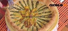 La Prova del Cuoco - Torta rustica con asparagi fiori di zucca stracciatella e noci ricetta Cesare Marretti