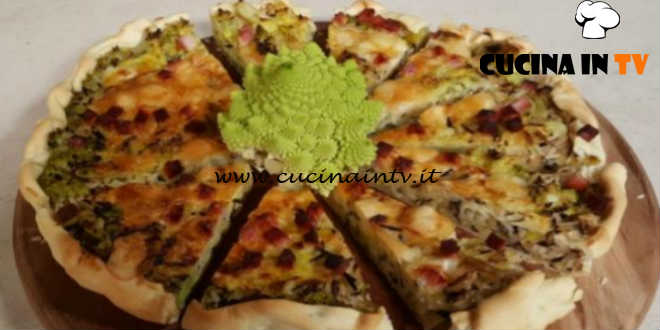 Cotto e mangiato - Torta salata broccoli prosciutto e provolone ricetta Tessa Gelisio