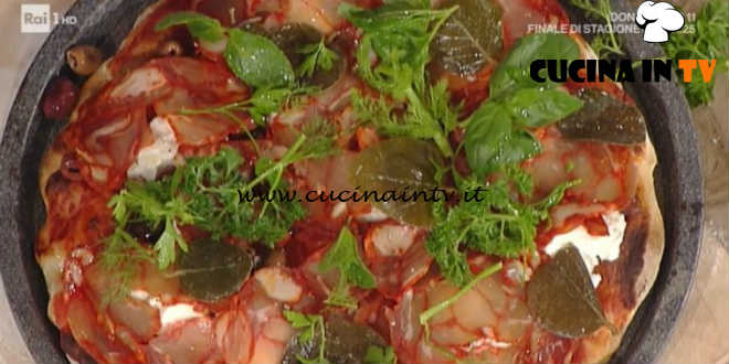 La Prova del Cuoco - Pizza con ventricina ricotta olive ed erbe selvatiche ricetta Gabriele Bonci