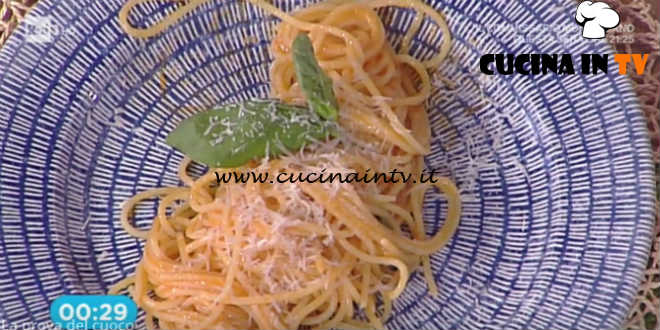 La Prova del Cuoco - Spaghetti aglio olio e peperoncino con pomodorini e pecorino ricetta Ivano Ricchebono