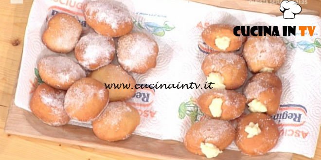 La Prova del Cuoco - Bomboloni alla crema ricetta Anna Moroni