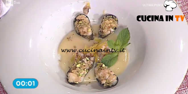 La Prova del Cuoco - Cozze gratinate al limone e pistacchio ricetta Natale Giunta