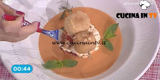 La Prova del Cuoco - Gazpacho con bocconcini di mozzarella fritti ricetta Gian Piero Fava