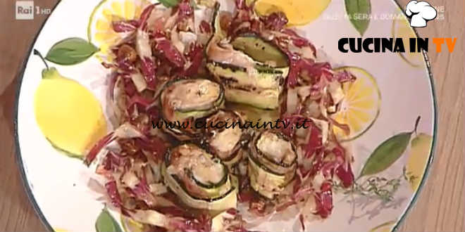 La Prova del Cuoco - Involtini di zucchine con rana pescatrice e pancetta ricetta Renato Salvatori