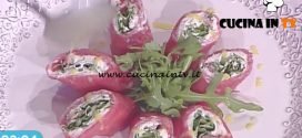 La Prova del Cuoco - Roll di carpaccio con formaggio cremoso e rucola ricetta Francesca Marsetti