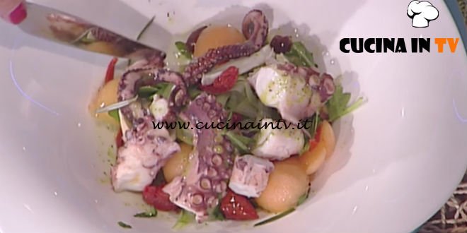 La Prova del Cuoco - Insalata di polpo con pomodori secchi e bufala affumicata ricetta Ambra Romani
