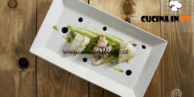 Masterchef Italia 7 - ricetta Seppie punte e gambi di asparagi di Tiziana Sassi