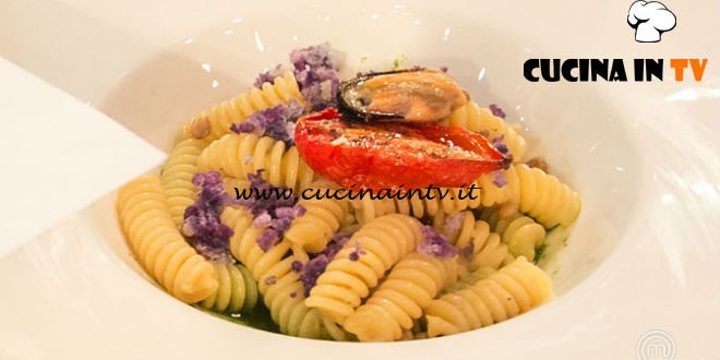 Masterchef Italia 7 - ricetta Fusilli mediterranei di Simone Scipioni