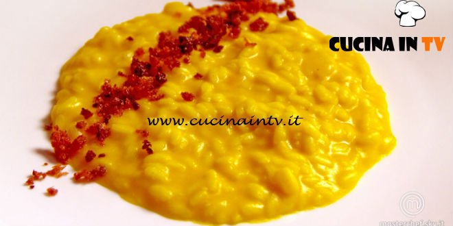 Masterchef Italia 7 - ricetta Risotto alla zucca con polvere di ciauscolo di Manuela Costantini