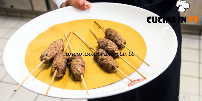 Masterchef Italia 7 - ricetta Spiedini kofta con babaganoush di Giovanna Rosanio