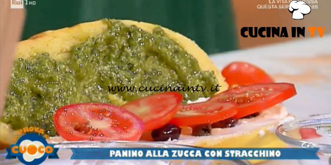 La Prova del Cuoco - ricetta Panino alla zucca con stracchino pesto al basilico e olive taggiasche di Ezio Marinato