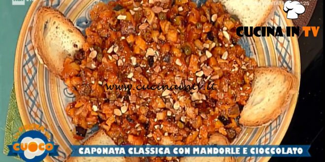 La Prova del Cuoco - ricetta Caponata classica con mandorle e cioccolato di Natale Giunta