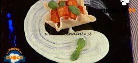 La Prova del Cuoco - ricetta Parmigiana in cestino con crema di stracciatella al basilico di Nicoletta Lanci