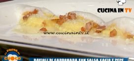 La Prova del Cuoco - ricetta Ravioli di carbonara e salsa cacio e pepe di Natale Giunta