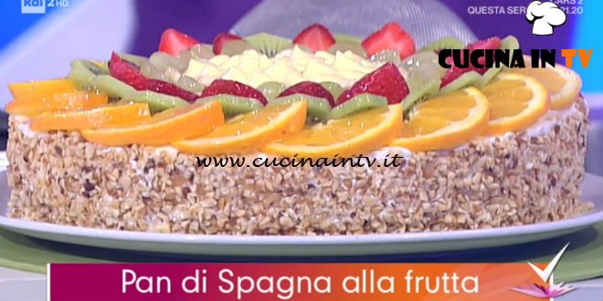 Detto Fatto - ricetta Torta pan di Spagna alla frutta di nonna Giustina