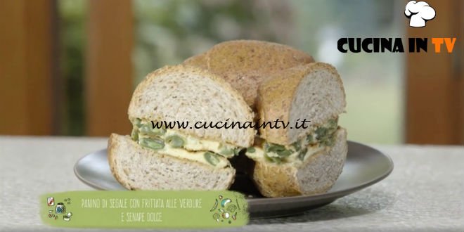 Il gusto della felicità - ricetta Panino di segale con frittata alle verdure e senape dolce di Marco Bianchi