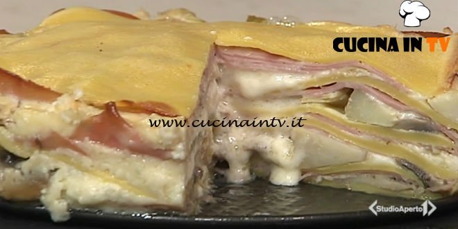 Cotto e mangiato - Millefoglie di gorgonzola e mortadella ricetta Tessa Gelisio