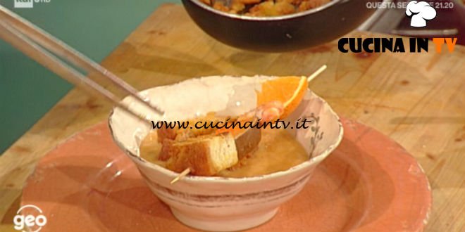 Geo - ricetta Crema di zucca con gamberoni all'arancia e crostini al curry di Alessia Uccellini