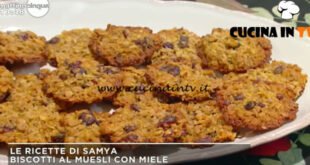 Mattino Cinque - ricetta Biscotti al muesli con miele di Samya