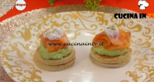 Mattino Cinque - ricetta Blinis con mousse di avocado e salmone di Samya