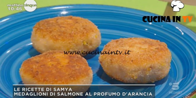 Mattino Cinque - ricetta Medaglioni di salmone al profumo d'arancia di Samya