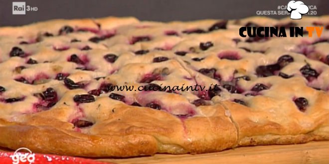 Geo - ricetta Schiacciata dolce con uva sangiovese di Alessandra Bazzocchi