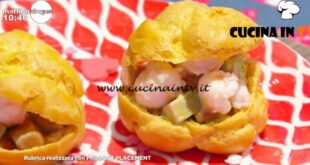 Mattino Cinque - ricetta Bignè agli scampi e avocado di Samya