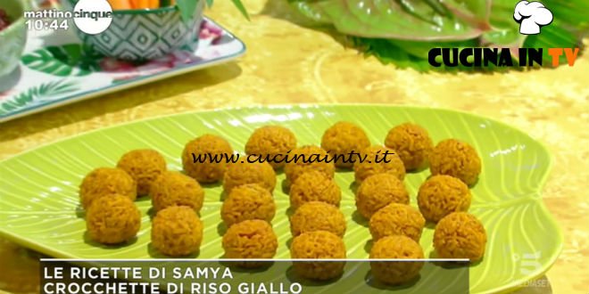 Mattino Cinque - ricetta Crocchette di riso giallo di Samya