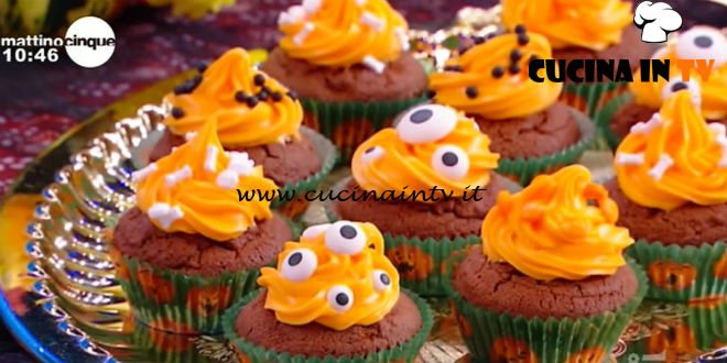 Mattino Cinque - ricetta Cupcake stregati di Halloween di Samya