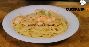 In cucina con Luca Pappagallo - ricetta Spaghetti al limone e gamberi di Luca Pappagallo