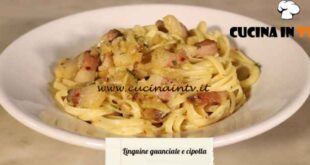 Le ricette del convento - ricetta Linguine guanciale e cipolla