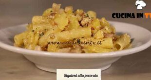 Le ricette del convento - ricetta Rigatoni alla pecoraia