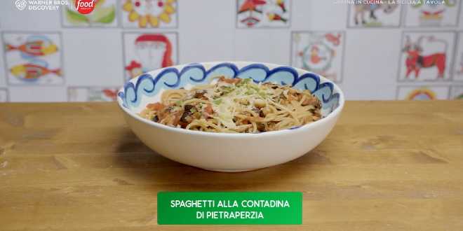 Giusina in cucina - ricetta Spaghetti alla contadina di Pietraperzia di Giusina Battaglia